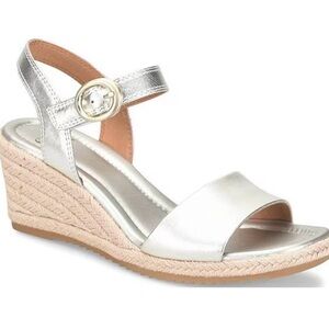 Silver Metallic Espadrille Size 10 NWOT